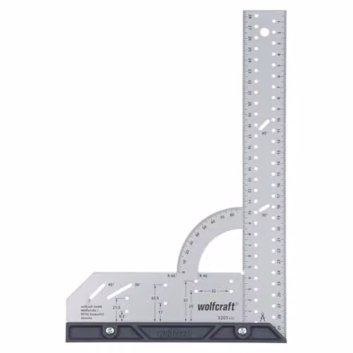 Wolfcraft Universal Angle and Try Square in Grey and Silver, 30.3 cm – 1