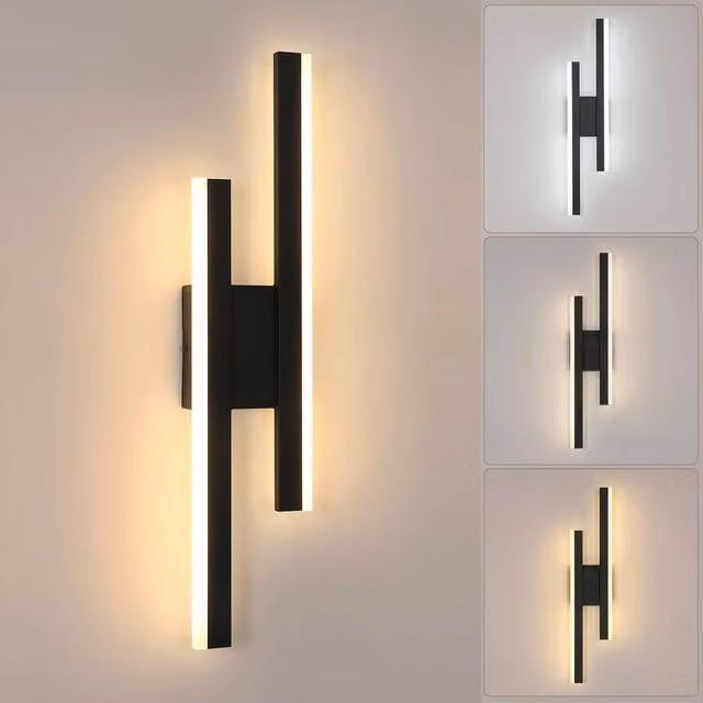 Goeco Modern LED Linear Wall Light in Black
