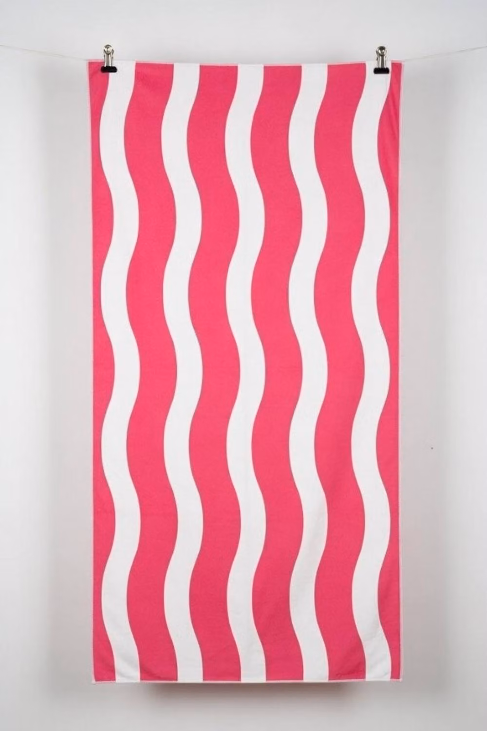 Dyzi Wavy Stripe Cotton Beach Towel in Pink, W/D/H: 70 x 152 cm – 2
