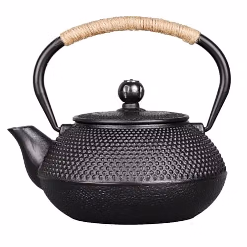 Gr8 Home Black Japanese Style Cast Iron Teapot with Infuser, 800ml – 1