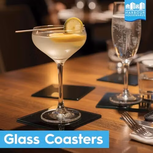 Harbour Housewares 12pc Glass Placemats and Square Coasters Set in Black Marble Effect, W: 30 cm, D: 20 cm – 2