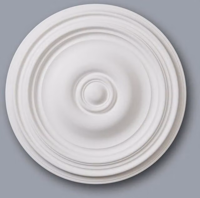 NMC White Geometric Decorative Ceiling Rose M75