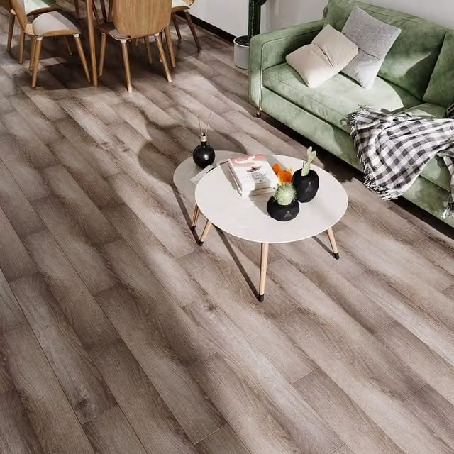 Livingandhome 36-Piece Self-Adhesive Wood-Look PVC Flooring Planks in Brown