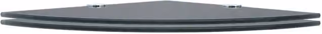 Berkfield Home Set of 2 Black Glass Corner Shelves with Chrome Metal Supports, 35 x 35 cm – 1