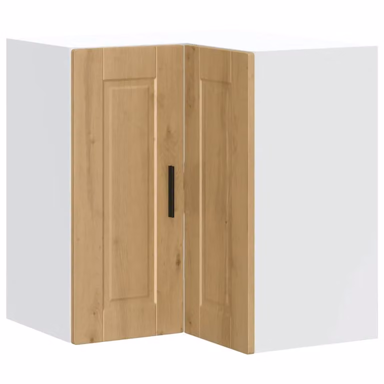 Berkfield Home Porto Wall Mounted Kitchen Corner Cabinet in Artisan Oak Brown