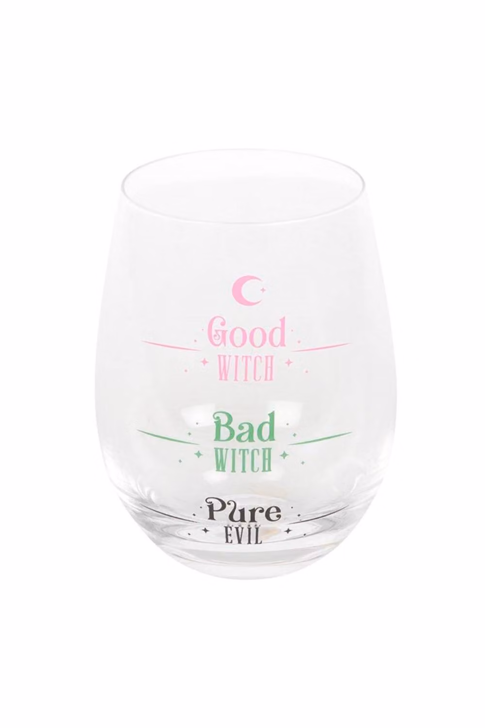 KDMD Good Witch Bad Witch Stemless Glass Tumbler in Transparent – 2