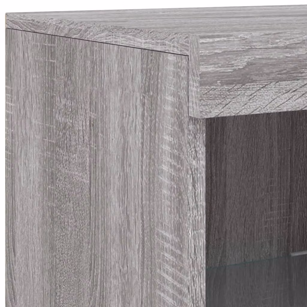 Berkfield Home Modern Sideboard with Integrated LED Lights in Grey Sonoma, W: 181.5 cm, D: 37 cm, H: 100 cm – 7
