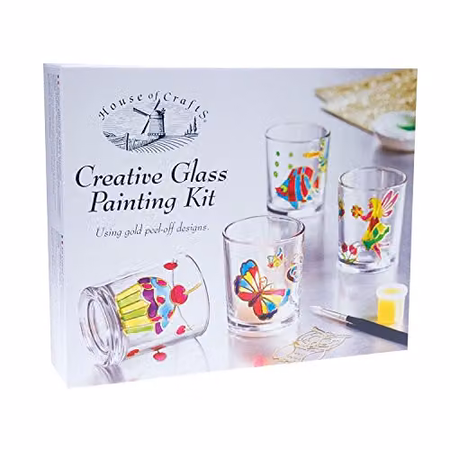 House of Crafts HHJ600 Creative Floral Round Glass Votive in Multicolour – 1