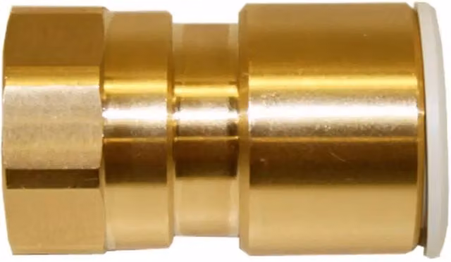 John Guest Brass Coupler 15mm x 1/2 inch Male BSP, Gold, Pack of 5 – 1