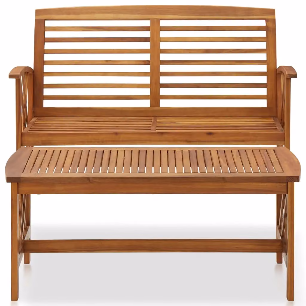 Berkfield Home 2 Piece Garden Lounge Set with 2 Seater Sofa and Coffee Table in Brown Solid Acacia Wood – 2