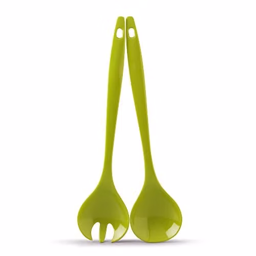 Zeal Melamine Salad Serving Spoon Set of 2 in Green – 1