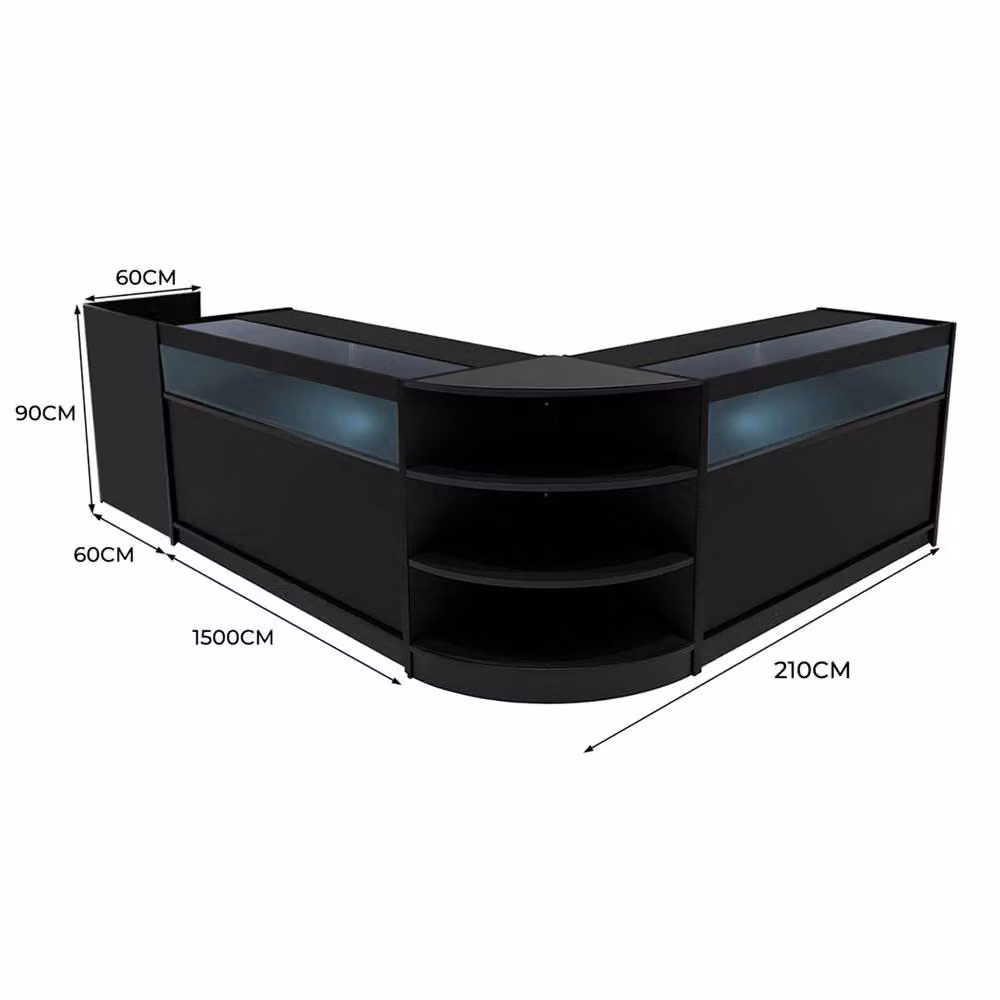 Monstershop Sagittarius LED Shop Counter Set LM60, TB60 & 2 x B1500 in Black – 2
