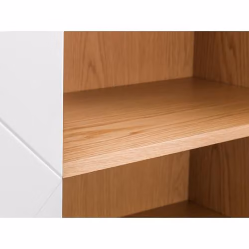 Julian Bowen Moritz 4 Door Cabinet in White and Oak with Gold Details, H134.5 x W118 x D39.5 cm – 3