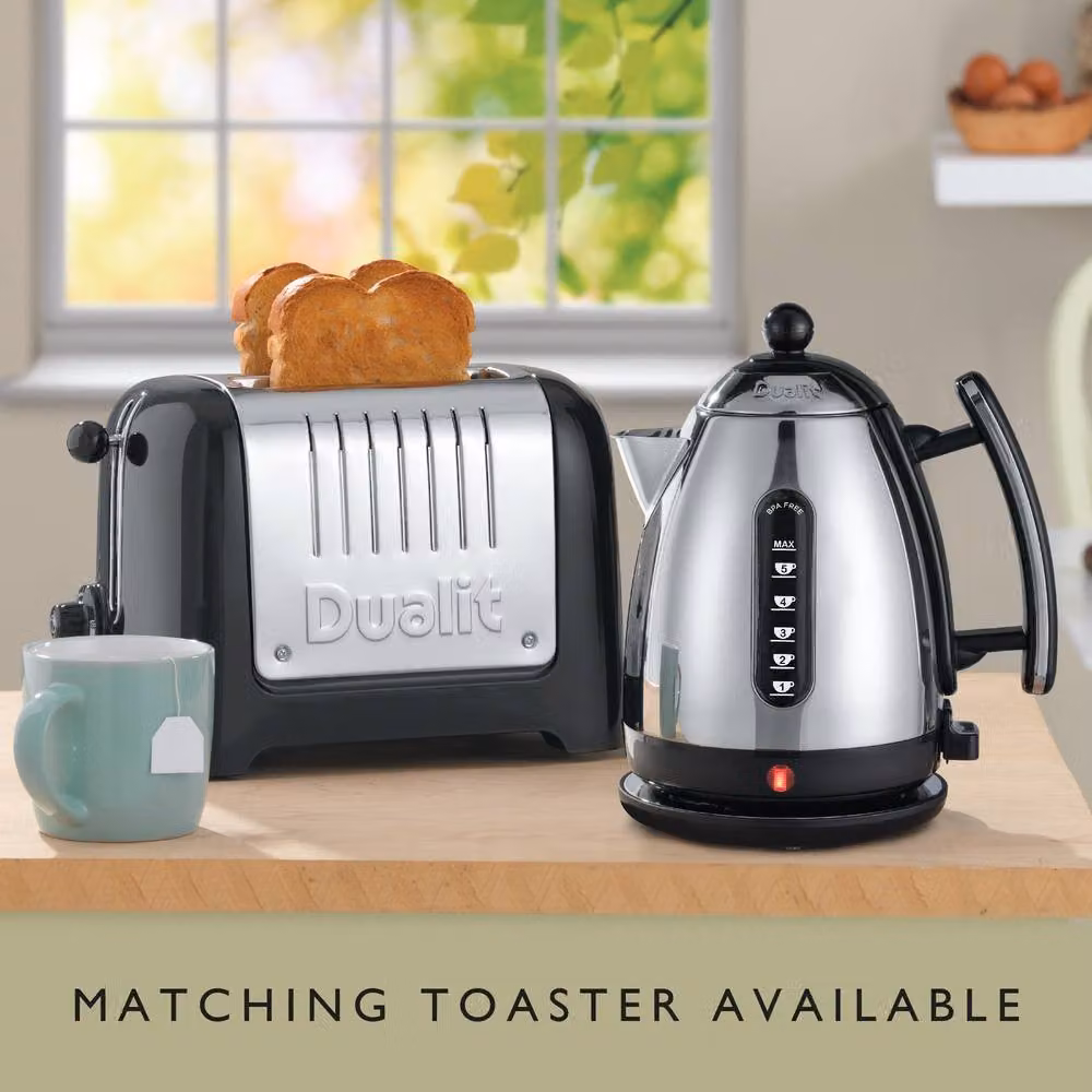 Dualit Lite Jug Kettle in Black and Silver, 1.5 l – 7