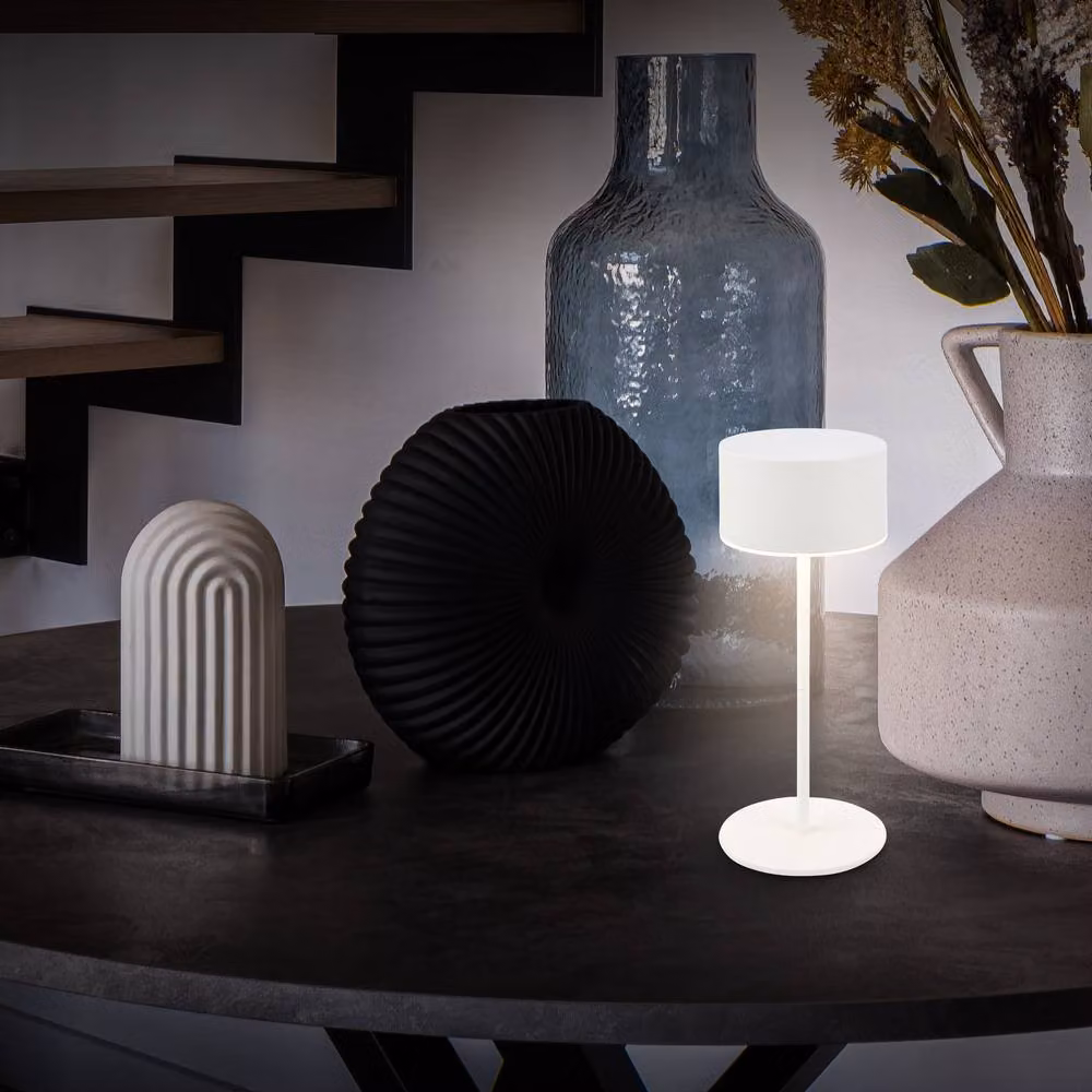 Briloner White Rechargeable LED Table Lamp with Touch Dimmer, IP44, W/D/H: 8 x 8 x 19 cm – 5