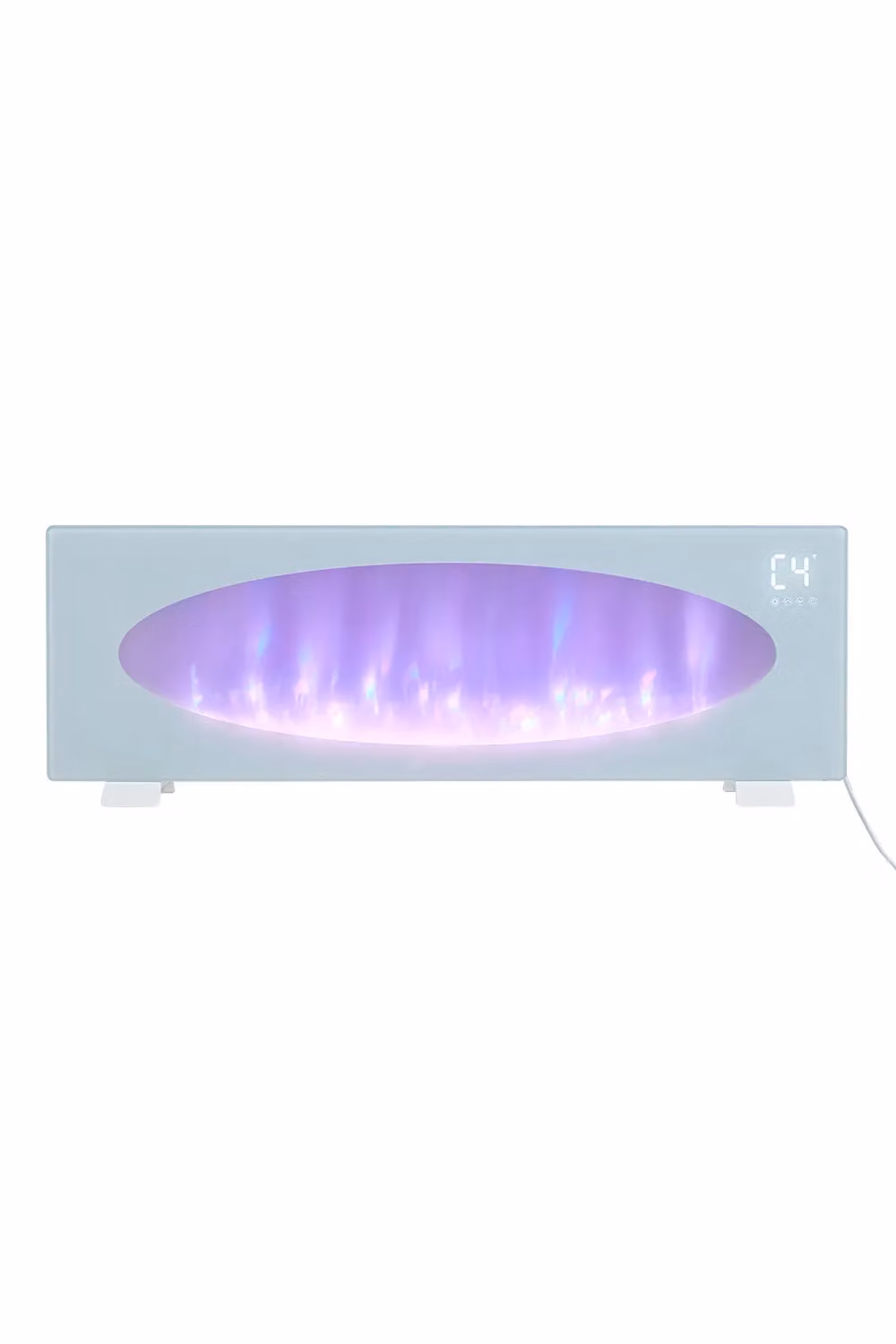 Livingandhome 42 inch Freestanding Electric Fireplace with Remote, White – 3