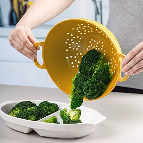 Zeal Melamine Colander in Yellow, Diameter: 24 cm – 3