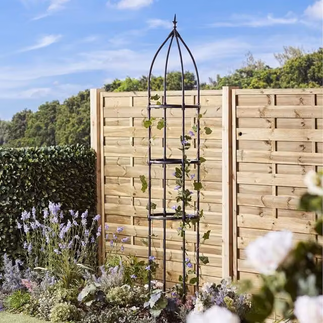 Garden Gear Obelisk Plant Support Frame in Black