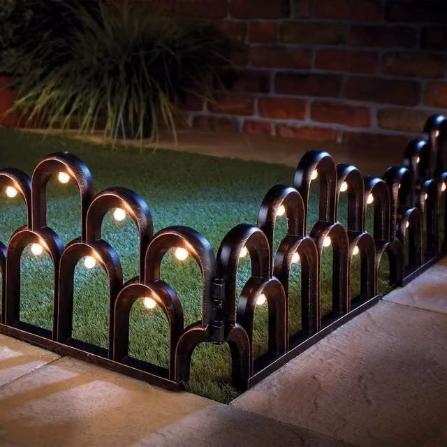 Gainsborough Solar LED Garden Border Edging, Bronze Effect, Set of 4 Panels – 1