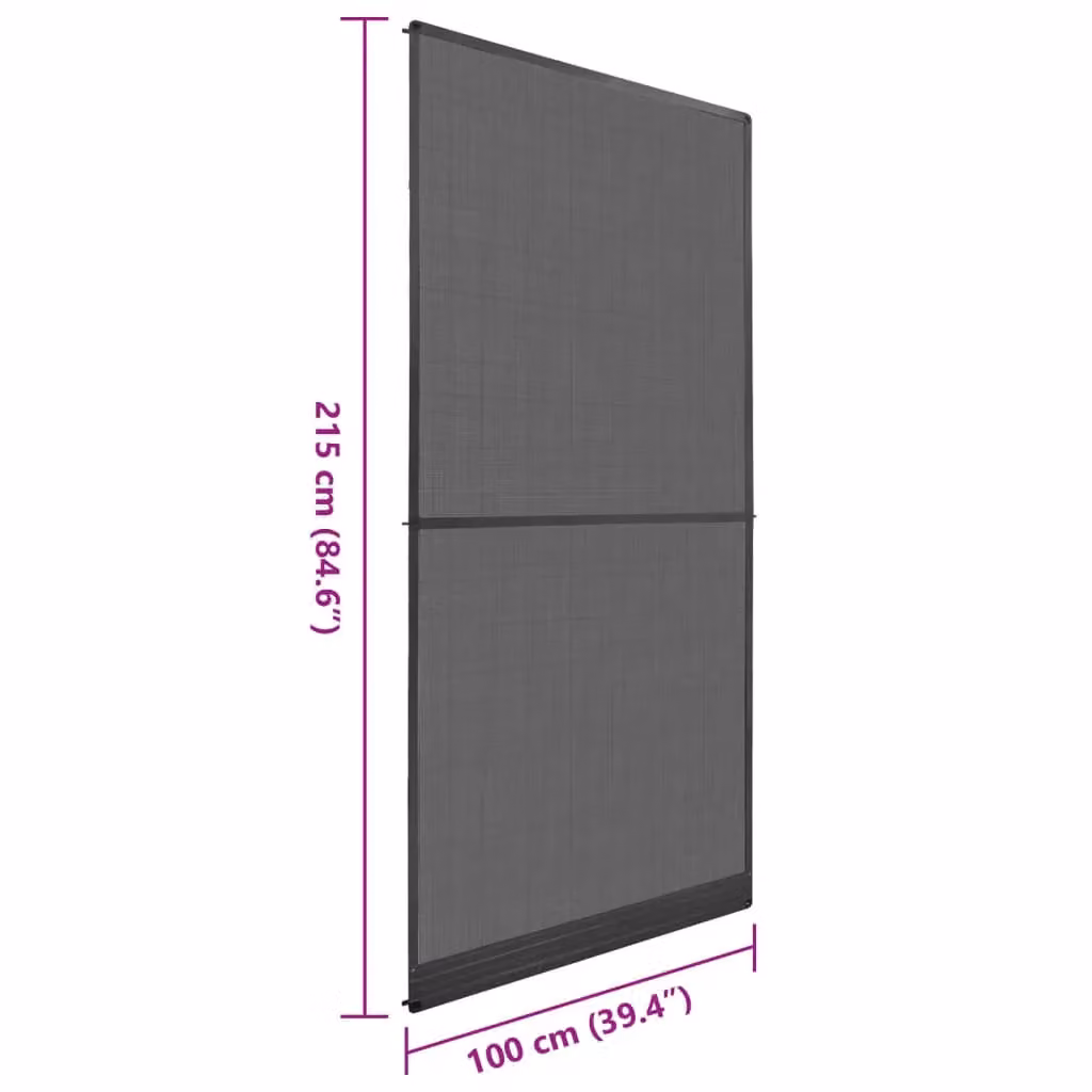 Berkfield Home Hinged Insect Screen for Doors, Anthracite, W: 100 cm, H: 215 cm – 5