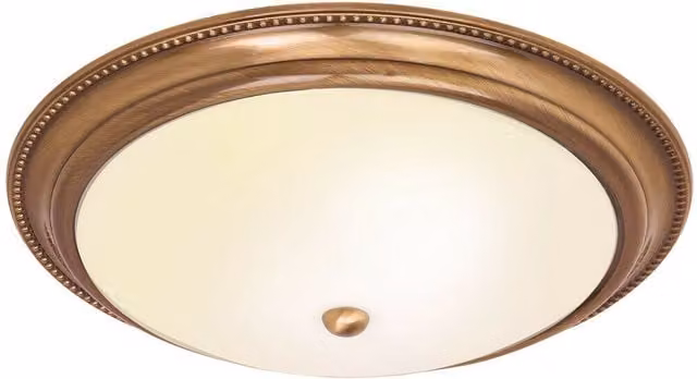 Loops Semi Flush Ceiling Light in Brass and Transparent Glass