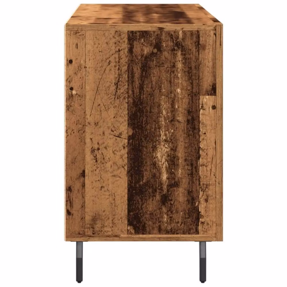 Berkfield Home Rustic Old Wood Sideboard in Brown, W/D/H: 100 x 36 x 60 cm – 4