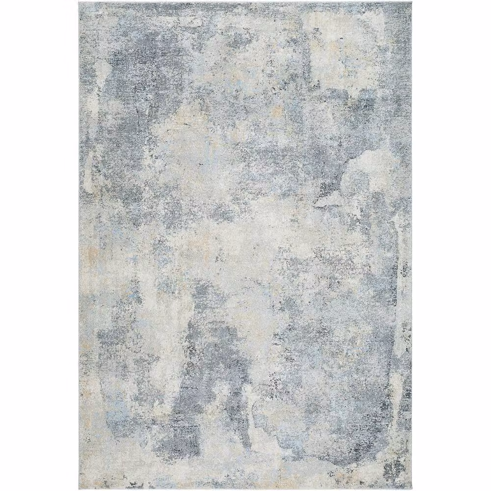 Livabliss Avellino Abstract Modern Marble High Pile Living Room Rug in Blue, Grey and Beige, W: 160 cm, L: 215 cm – 2