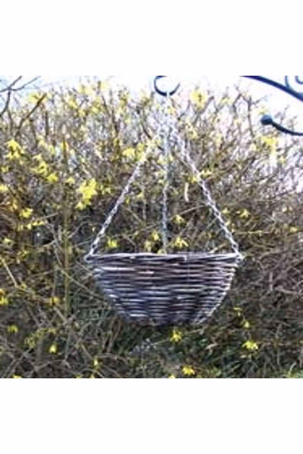 KDMD 2 Pack Round Rattan Hanging Baskets in Brown, Diameter: 30.48 cm – 3