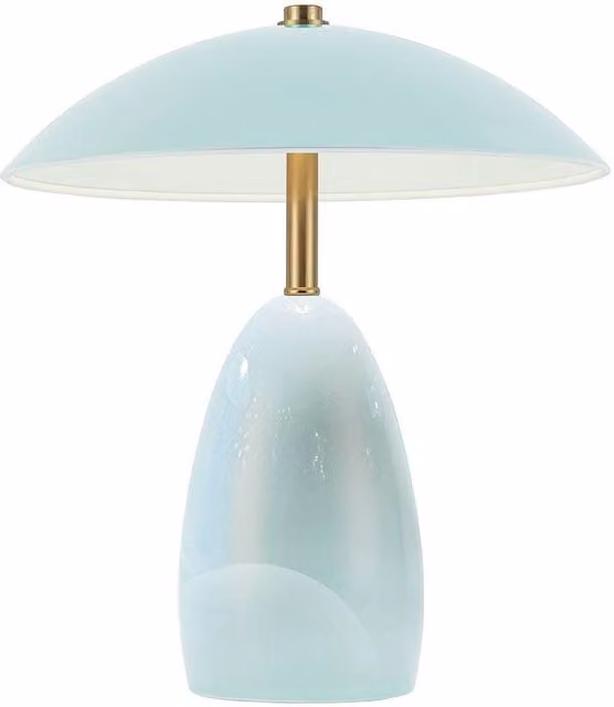 Netlighting Poppy 12V Rechargeable Small LED Table Lamp in Cerulean Blue with 3000K Warm White Light
