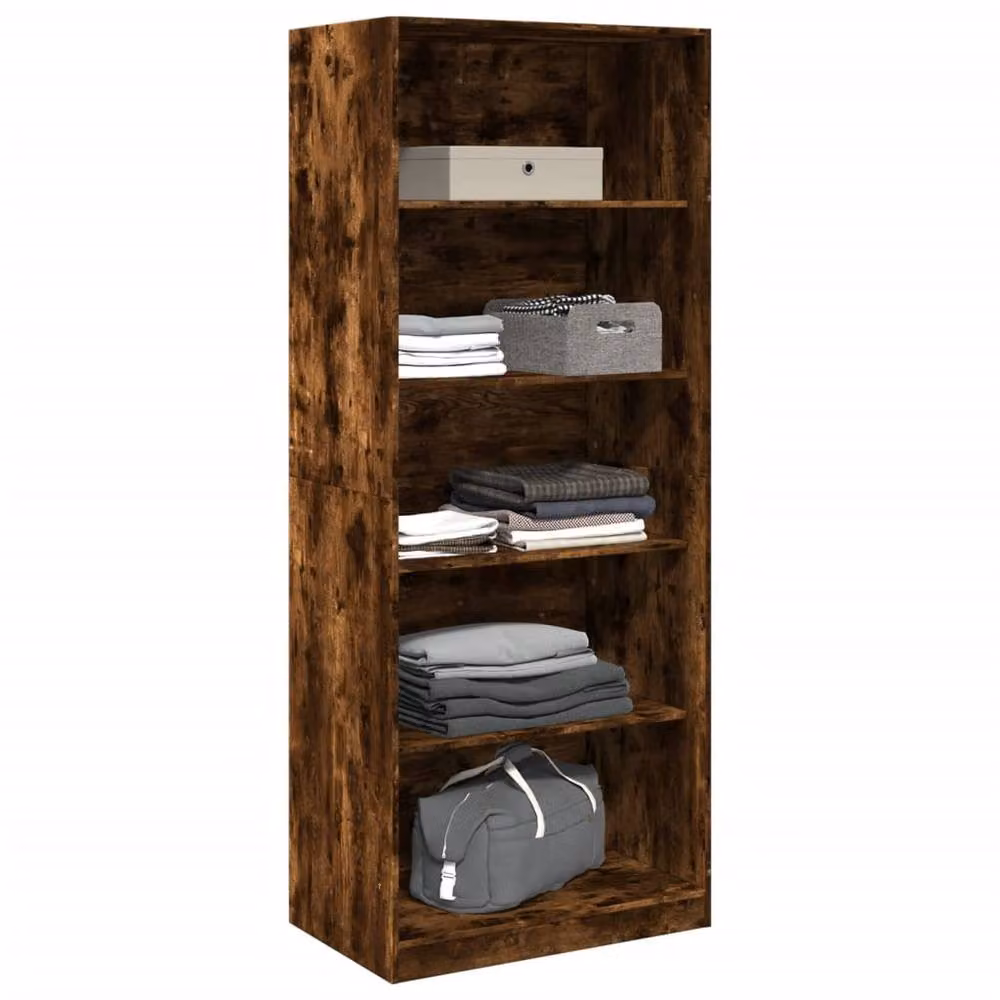 Berkfield Home Smoked Oak Wardrobe in Brown, W/D/H: 80 x 50 x 200 cm – 3