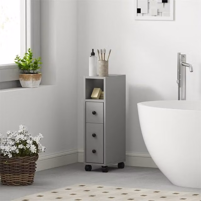 EONLION Slimline Grey Bathroom Storage Unit – 1