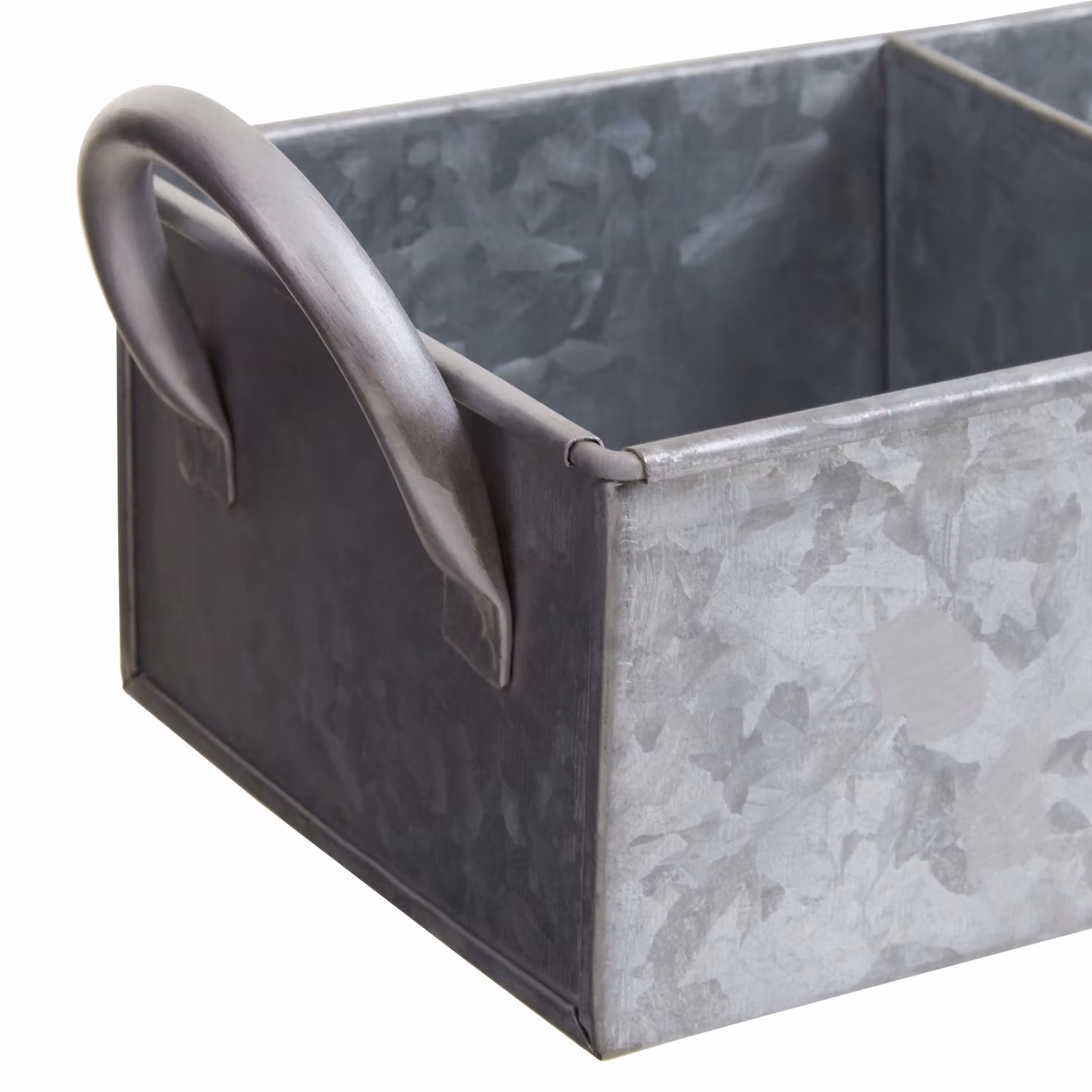 Orsina Rectangular Metal Serving Tray with Handles in Silver – 6