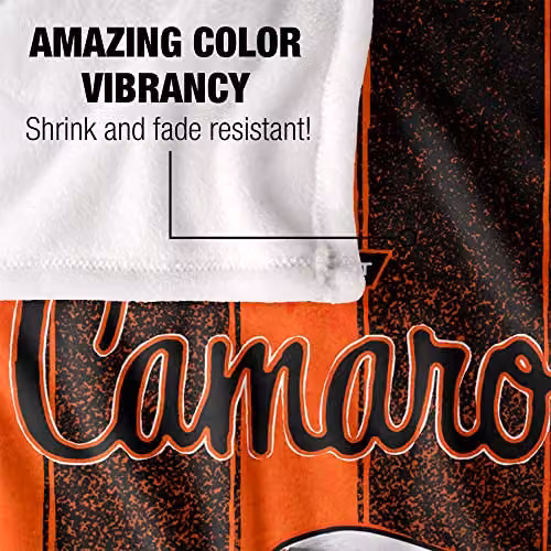 Trevco Chevrolet Camaro Stripes White Silky Touch Super Soft Fleece Throw Blanket W/D/H: 152 x 127 cm – 3