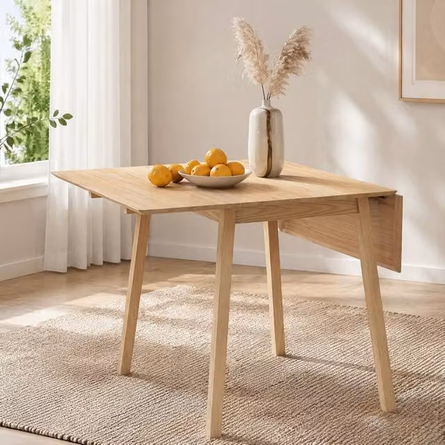 STILVORA Natural Pine Drop Leaf Dining Table – 1