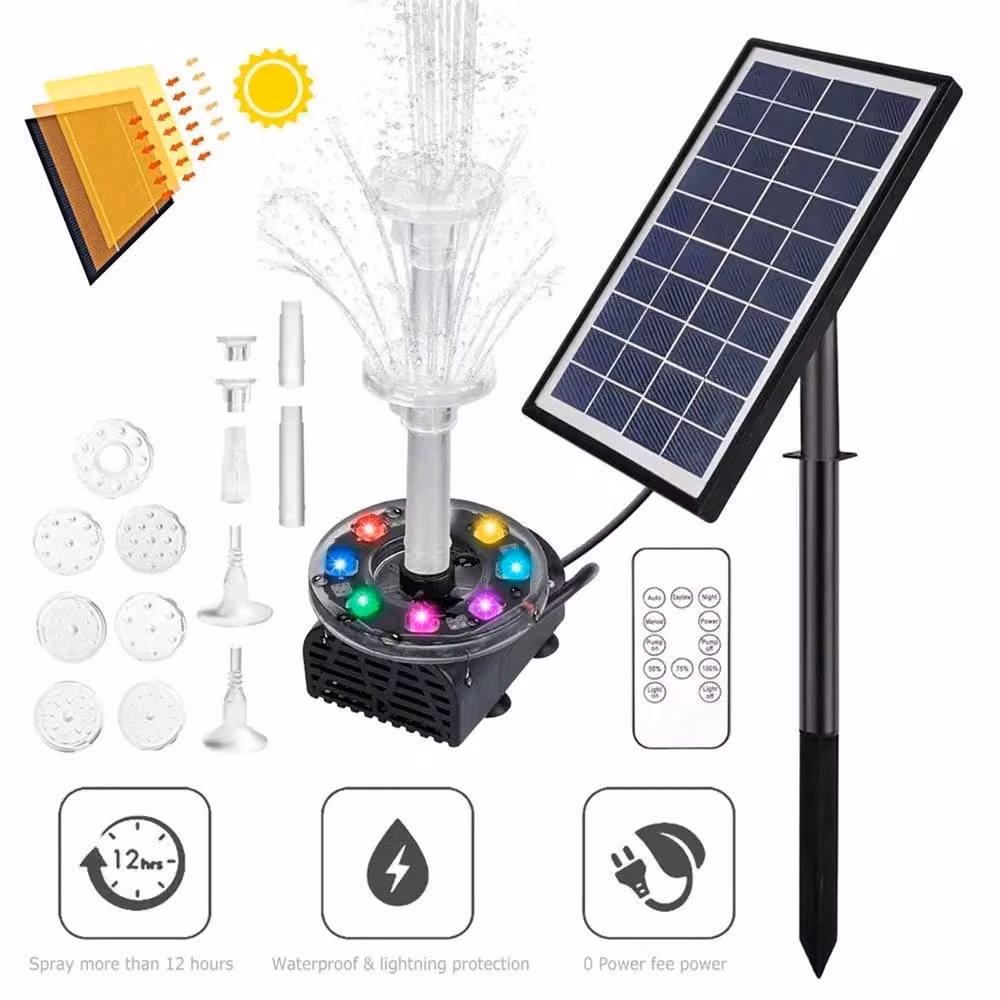 KORVIXA Black Solar Fountain Pump – 4