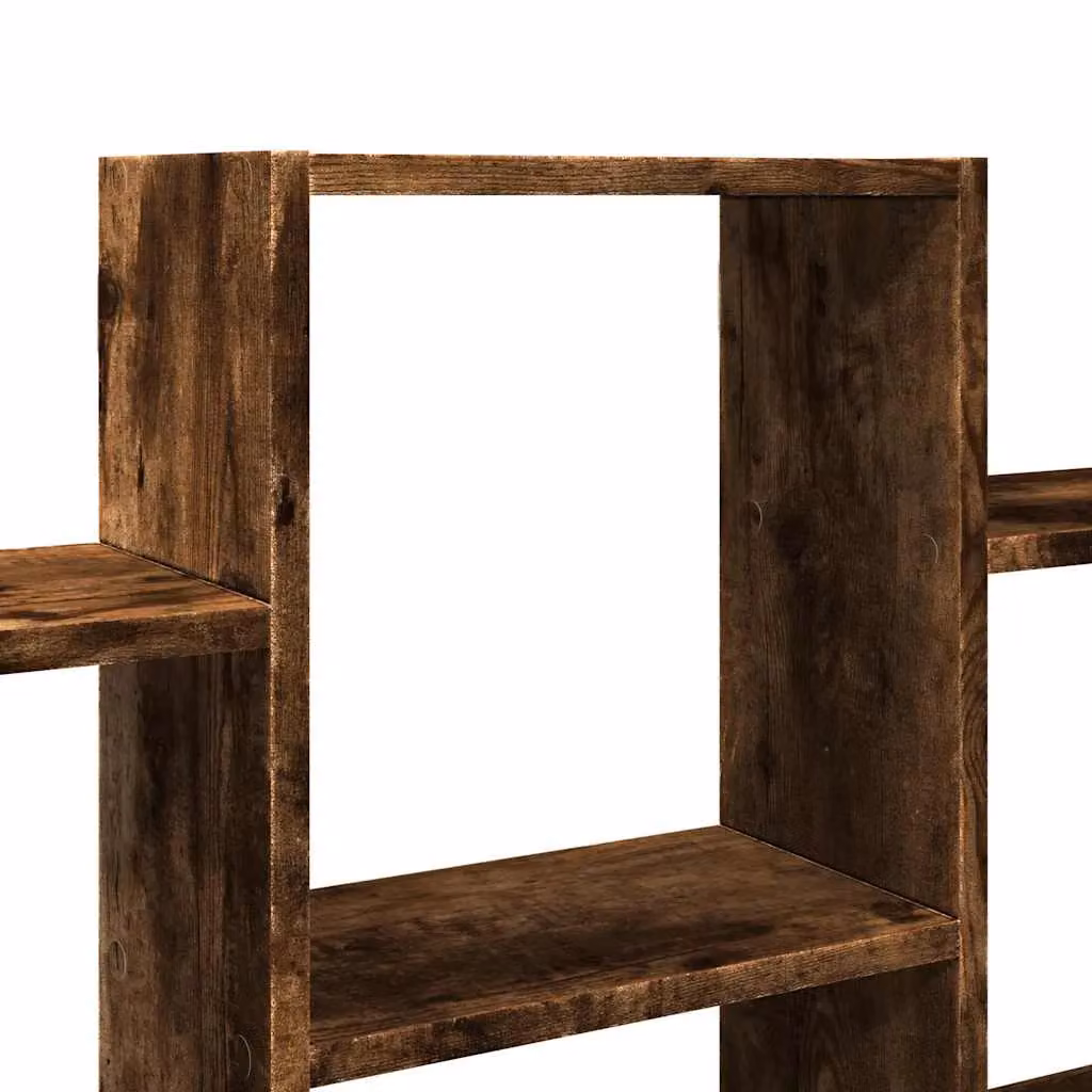 Berkfield Home Wall Mounted Smoked Oak Shelf in Brown, W/D/H: 159 x 18 x 66 cm – 3
