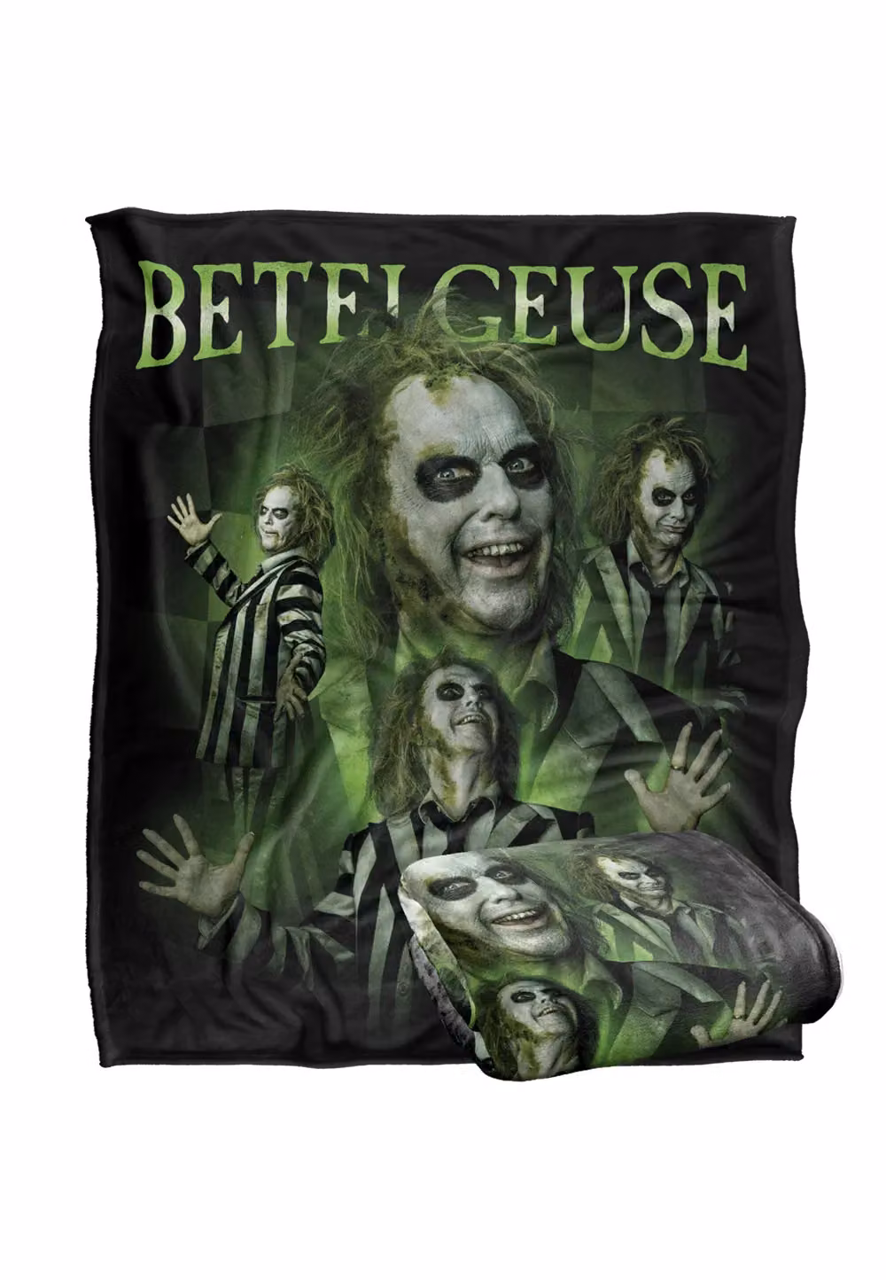 LOGOVISION Beetlejuice 2 Throw Blanket, Multicolour and White, W: 152 cm, D: 127 cm – 7