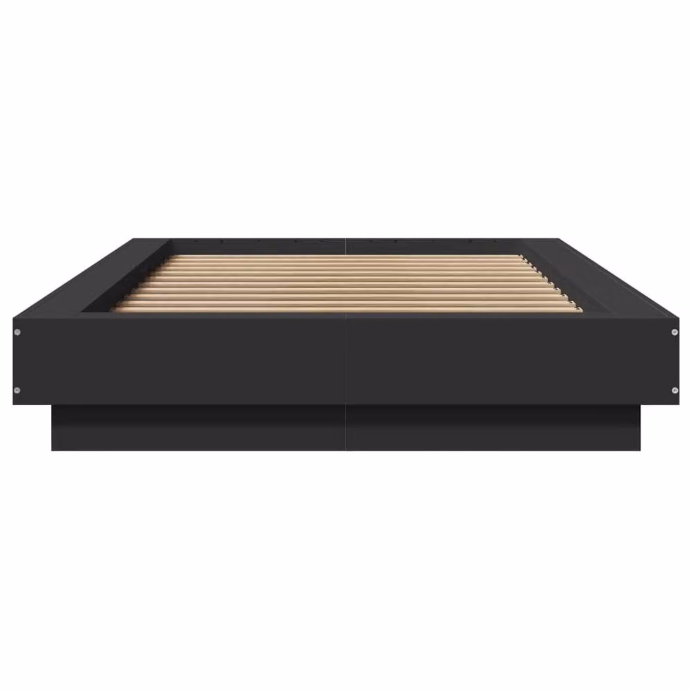 Berkfield Home Durable Bed Frame with LED Under-Bed Lighting in Black, W/D/H: 90 x 200 cm – 3