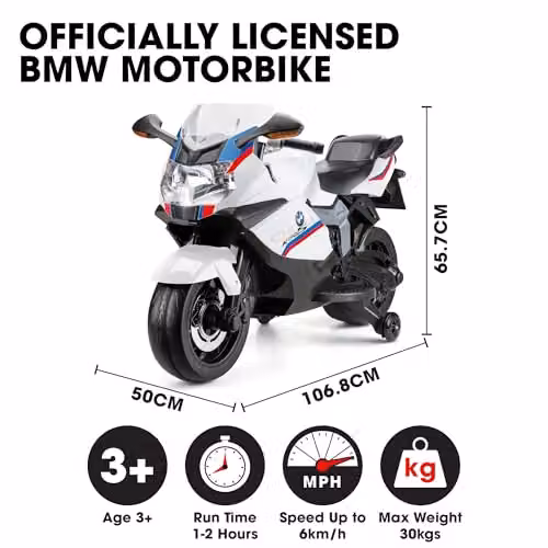 Xootz BMW Electric Ride-On Toy with Light and Sound, White – 7