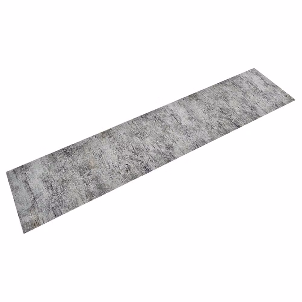 Berkfield Home Washable Velvet Kitchen Rug in Grey Stone Look, W: 60 cm, L: 300 cm – 1