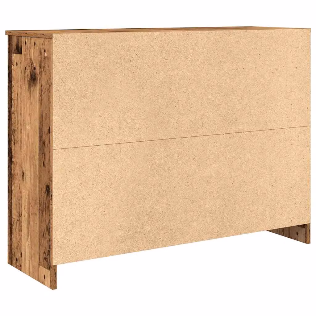 Berkfield Home Rustic Sideboard with Drawer in Old Wood Brown, W/D/H: 101 x 35 x 76 cm – 4