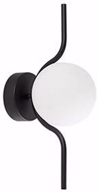 Faro Le Vita LED Wall Lamp in Black and Gold/Brass