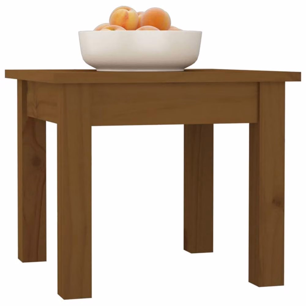 Berkfield Home Rustic Solid Wood Pine Coffee Table, Brown, W/D/H: 35 x 35 x 30 cm – 4