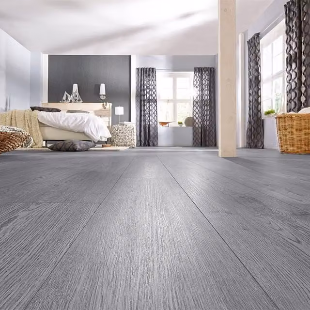 Livingandhome Grey Wood Effect Self Adhesive Plank Flooring