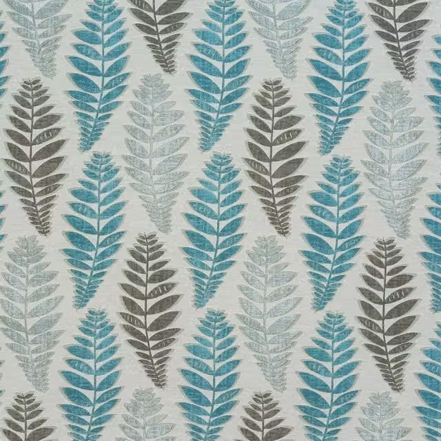 Terrys Floral Fabric Panel in Blue and Duck-Egg