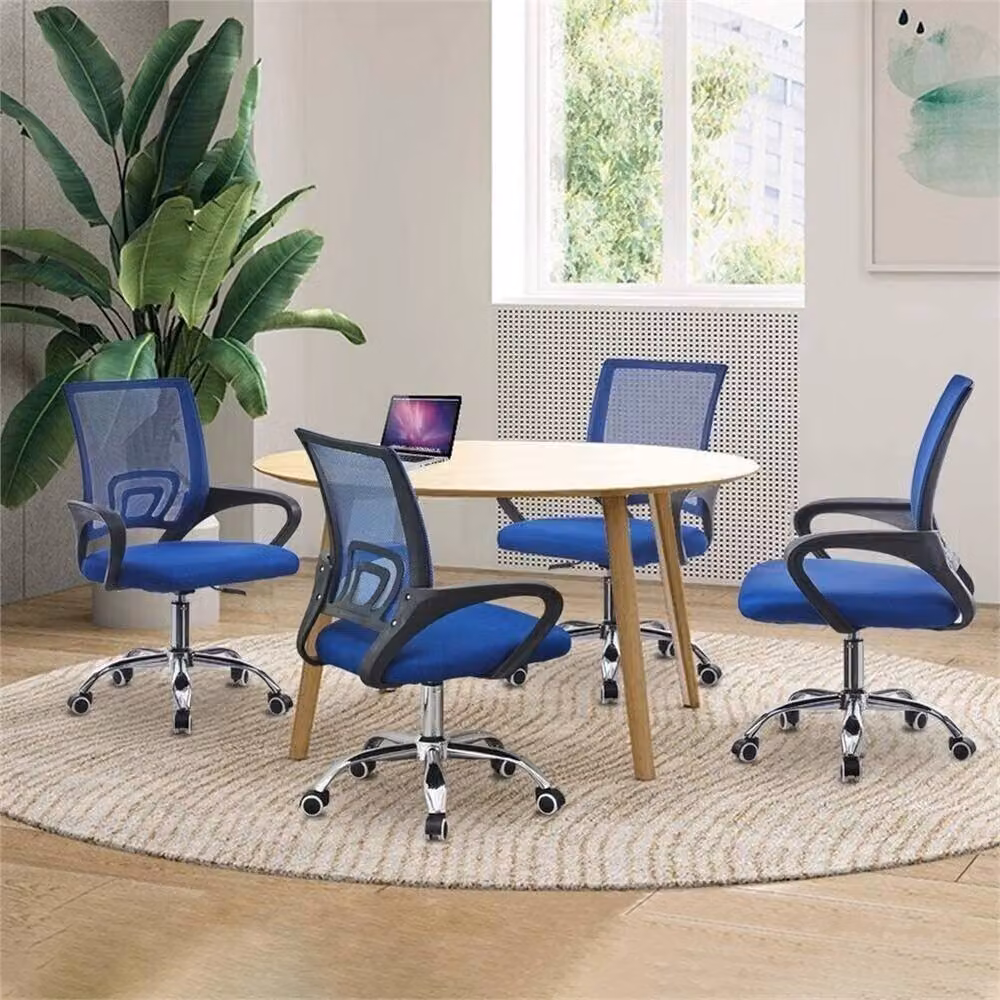 Nordara Blue Ergonomic Fabric Home Office Swivel Chair with Armrests, H 100 cm x W 15 cm x D 15 cm – 3
