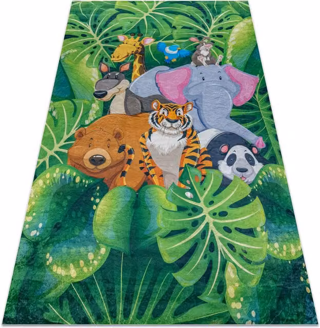 RugsX Bambino Kids Motif Rug in Green, W/D: 120 x 170 cm