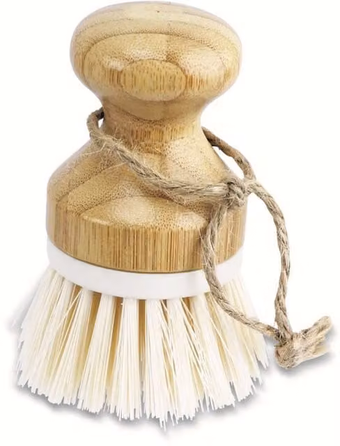 UMKY Brown Bamboo and Plastic Round Brush