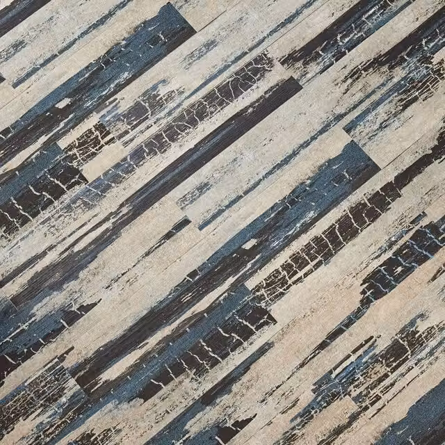 Novecrafto Self Adhesive Wood Look Vinyl Floor Planks, 10 Pack, Grey, Stormwave Timber Design, W: 91.4 cm, D: 15.2 cm, Covers 1.39 m² – 1