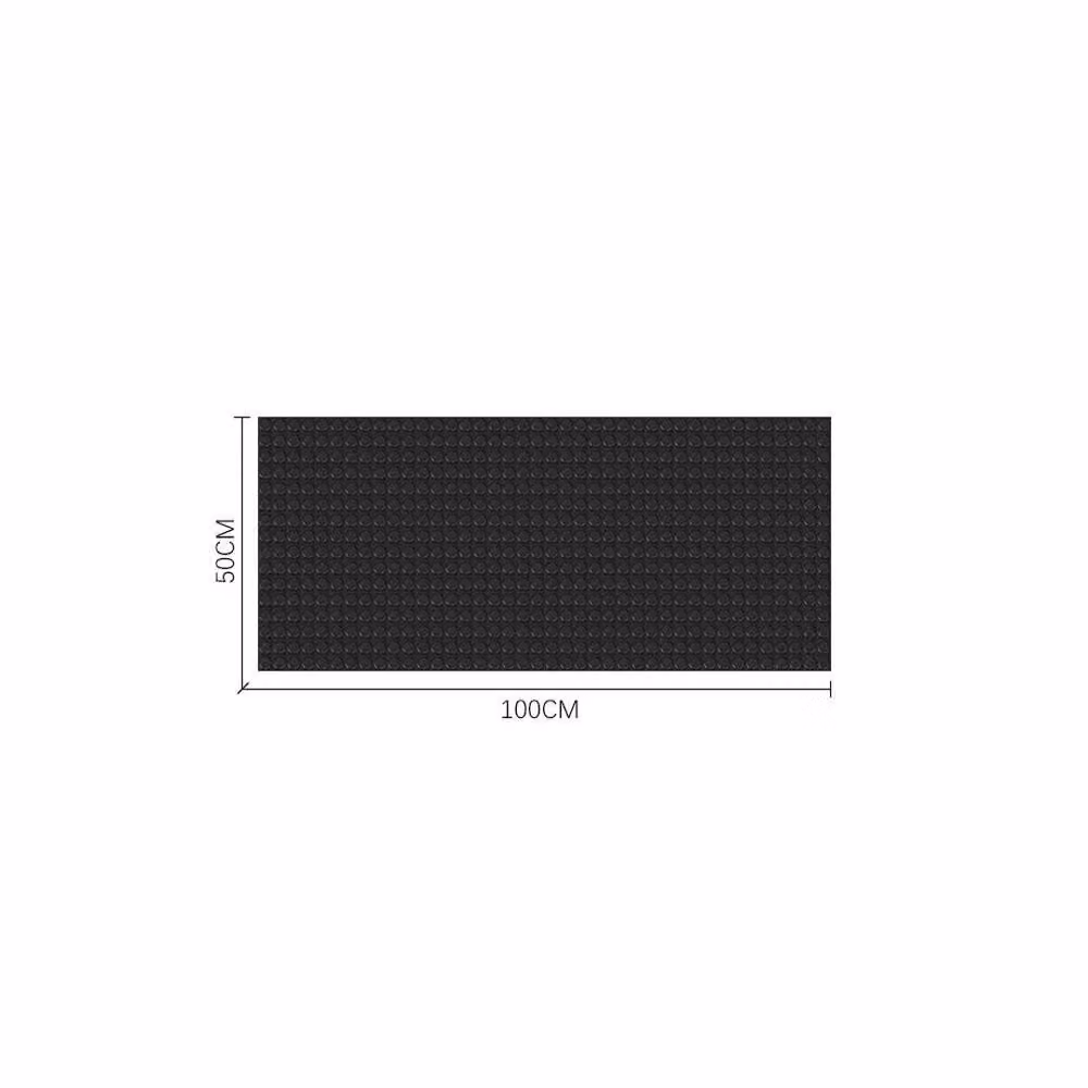 EONLION Black Anti-Slip Rubber Garage Flooring Sheeting Matting Rolls, W: 100 cm, D: 50 cm – 2